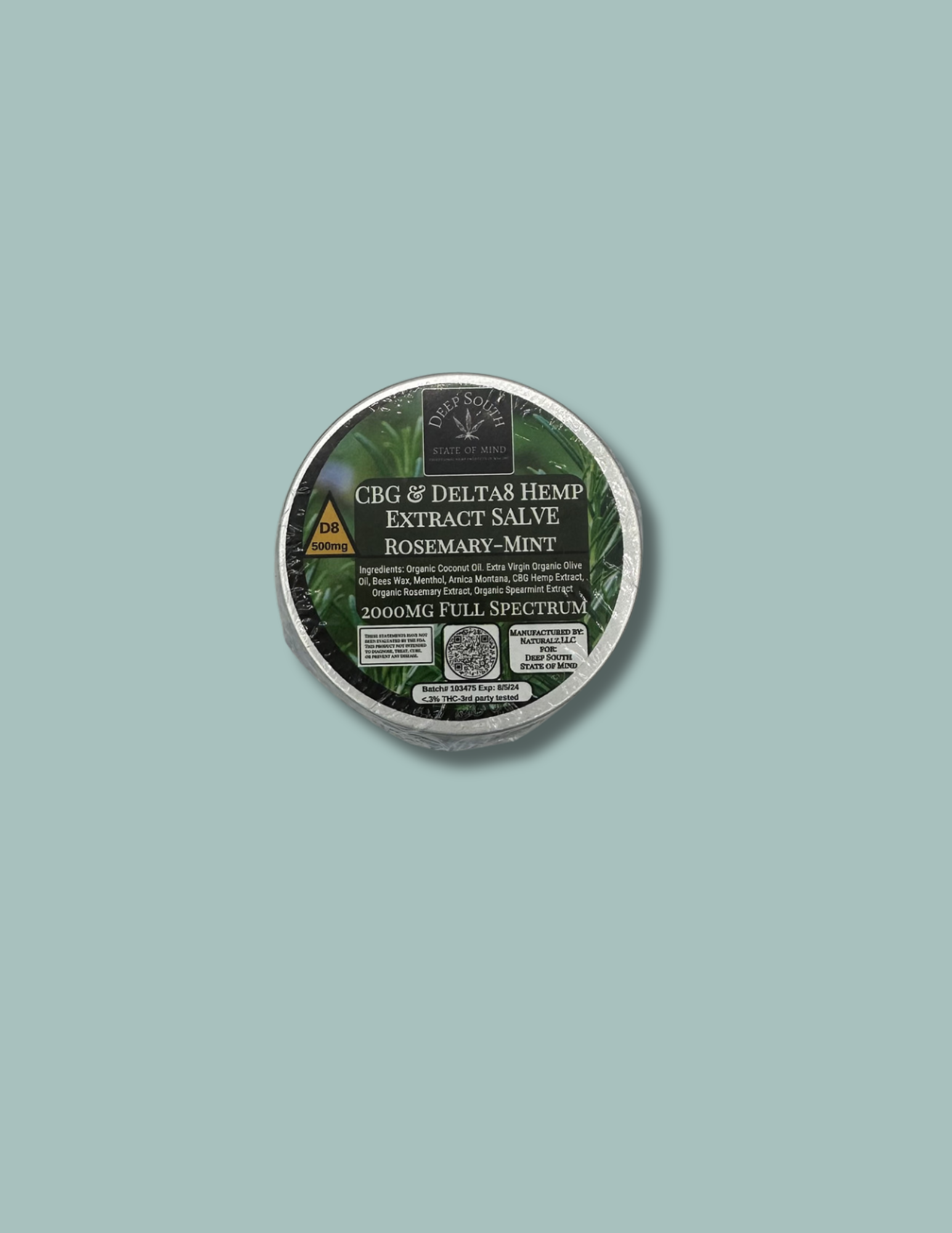 CBG & THC Salve - 2500mg (Rosemary/Mint)
